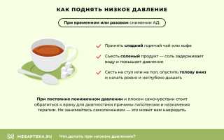 Как лечить низкое артериальное давление: полезные советы
