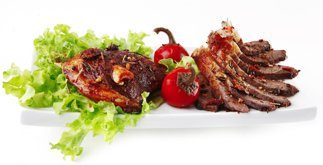 жаренное мясо