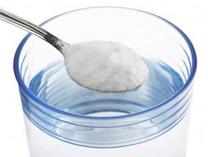 стакан воды и сода