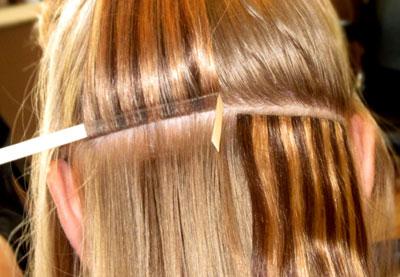 Ленточное наращивание волос