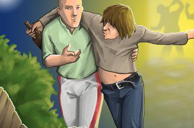 Пьяный человек