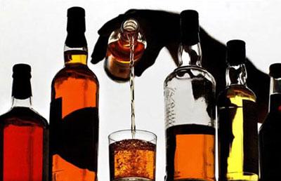 Большое количество спиртного