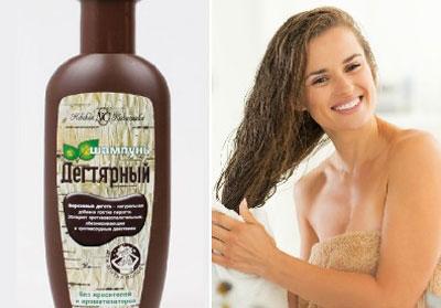 Нанесение дегтярного шампуня