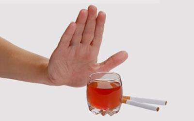 Отказ от алкоголя и сигарет