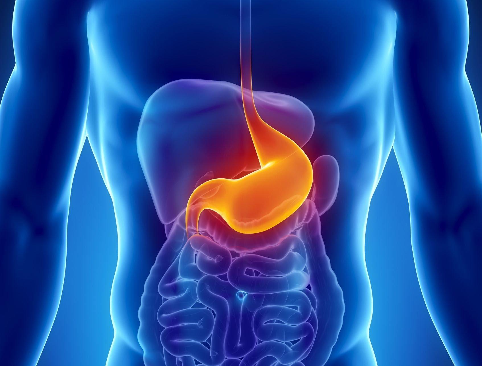 Понижается тонус желудка