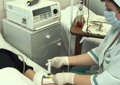 Введение озона внутривенно