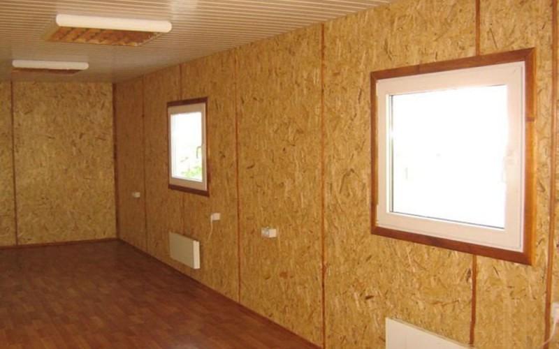 Отделка стен листами ОСБ