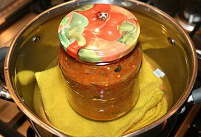 Кипячение банки с консервацией