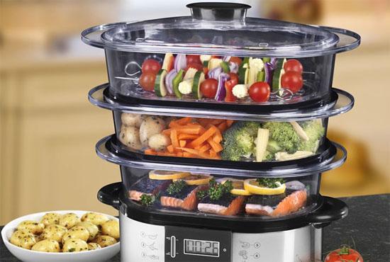 Приготовление еды в пароварке