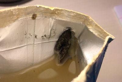 Плесень на упаковке сока