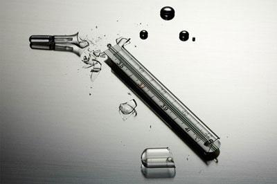 Разбившийся термометр