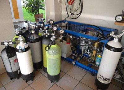 Заправка баллонов для дайвинга